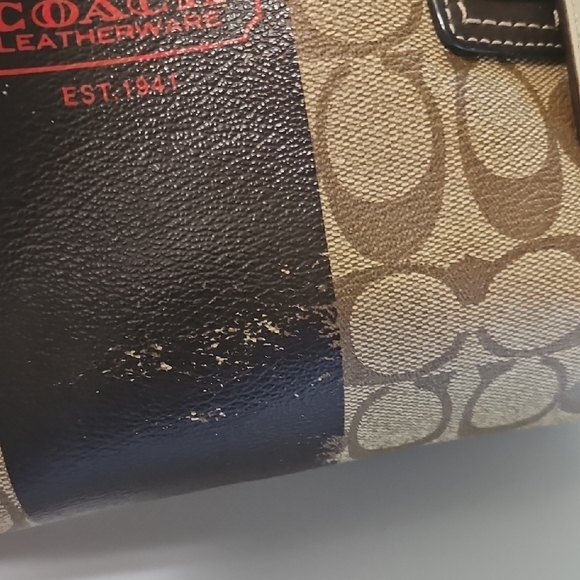 COACH EUC Y2K HERITAGE CARRIAGE  Brown Leatherware Satchel - Picture 12 of 16